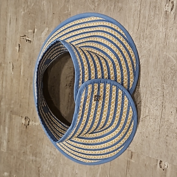 💕ERIC JAVITS💕 Brooke Packable Squishee Visor ~ UPF50+ Blue Mix One Size NWT - Picture 6 of 14